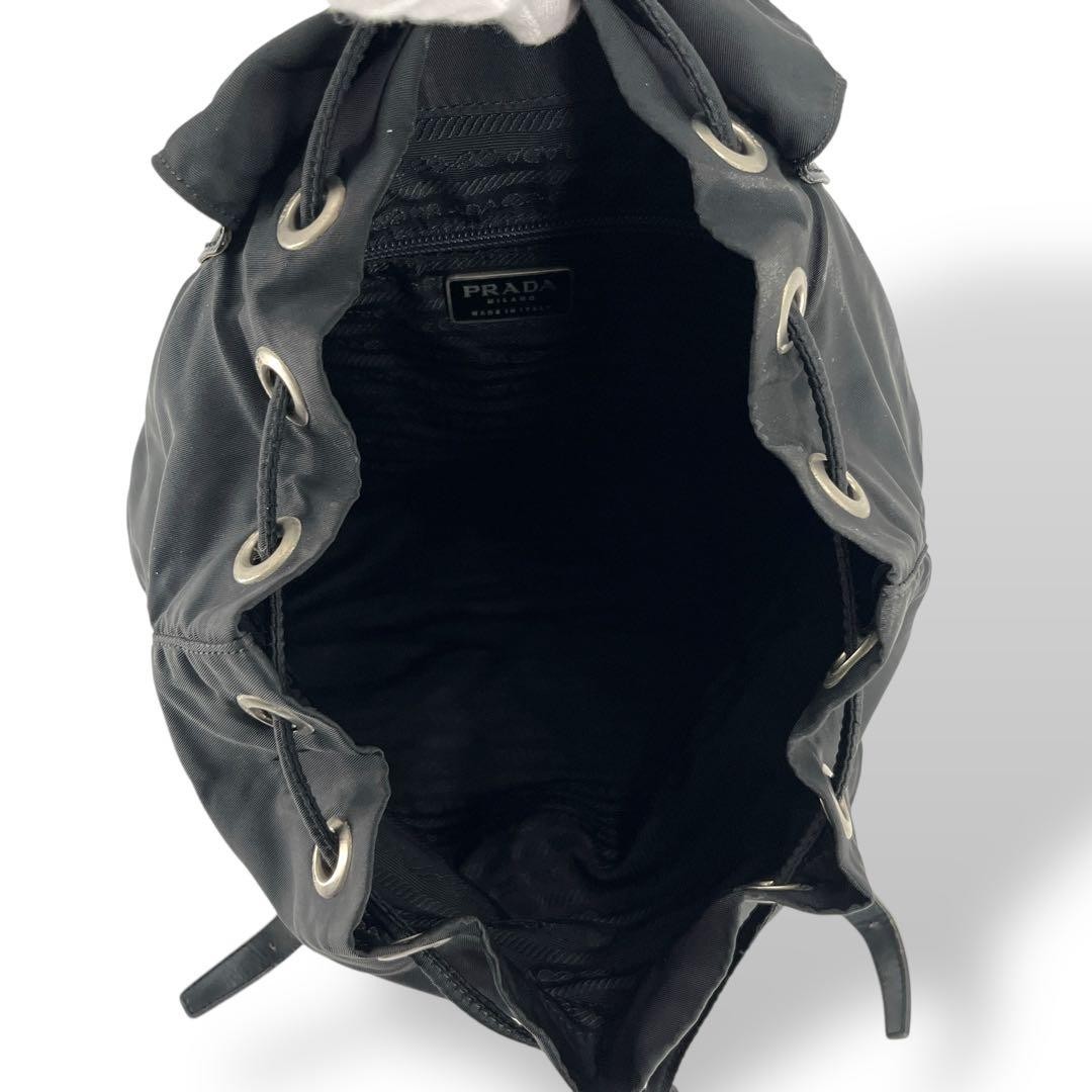 PRADA Mini Rucksack Drawstring Backpack Triangle … - image 13