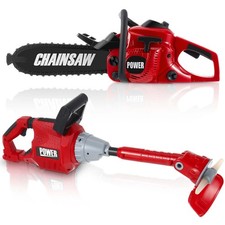 Arrowbash 2 Pcs Toy Gardening Tool Set for Kids Toy Chainsaw Weed Trimmer Batter