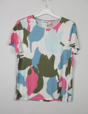 White Stuff Womens Abbie Jersey Abstract Floral Print Mid Pink Size 10 - 18