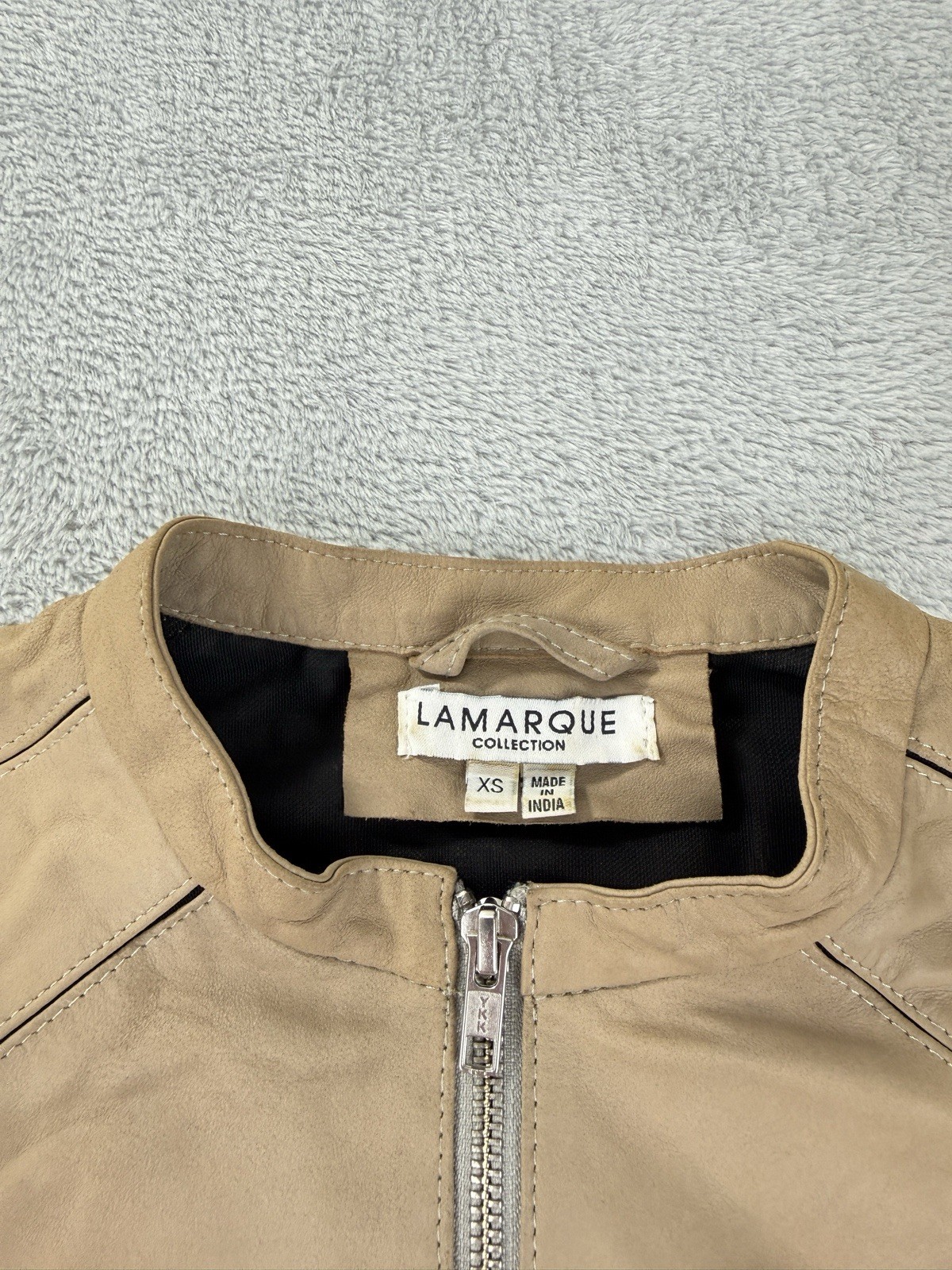 Larmarque Collection Women's Size XS 100percent Brown Leather Jacket image 4