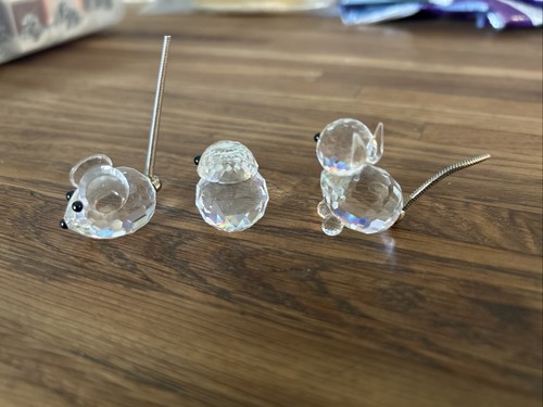 Topo gatto uccellino figura in cristallo Swarovski - Foto 2 di 2