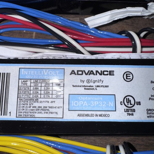 CANTIDAD 10 balastos Philips Advance IOPA-2P32-N arranque instantáneo T8 120V/277V - Imagen 3 de 5