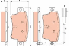 TRW Bremsbelagsatz Hinten für Fiat Grande Punto Abarth ab 07->