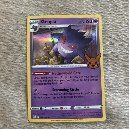 Gengar Trick or Trade BOOster  #066/196 Rare Pokemon Card Halloween Lost Origin