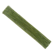200 Pcs Green Floral Wire 24 Gauge Florist Flower Wire for Crafts Bouquet, 16"