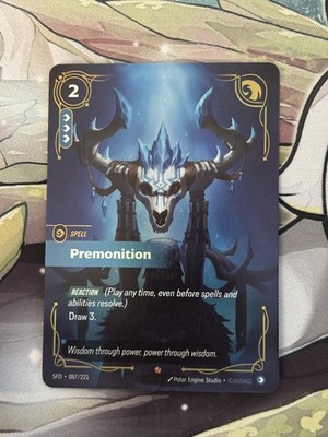 Premonition EPIC Spell Riftbound Spiritforged 087/221