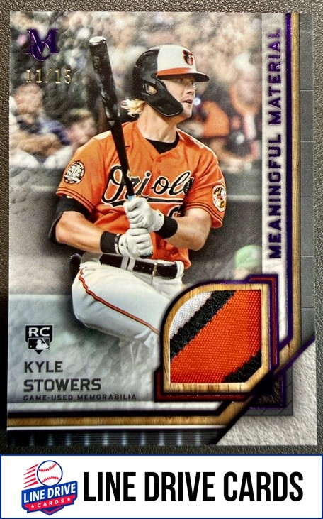 2023 Topps Museum Coll. #MMR-KS Kyle Stowers Mean Mat Relic /15 Amethyst Orioles