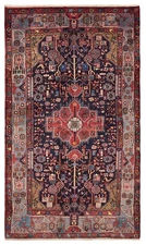 3'2" x 5'3" Traditional Vintage Hand Knotted Oriental Carpet Wool Area Rug