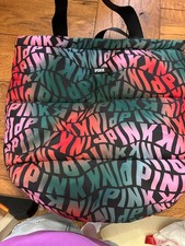 victoria secret quilted multicolored tote bag NWT