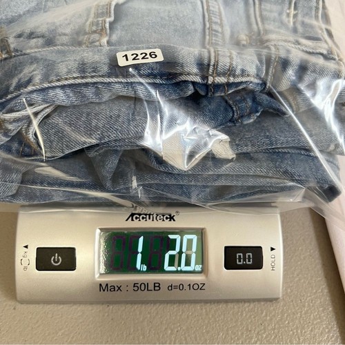 Habitual Girls Wide Leg Blue Jeans Size 12 Pleated Light Wash Bleached - Picture 11 of 11