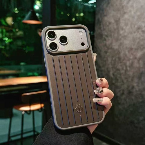 Genuine RIMOWA iPhone 17 Pro Grey  Aluminium Phone Case Authentic Metallic Box