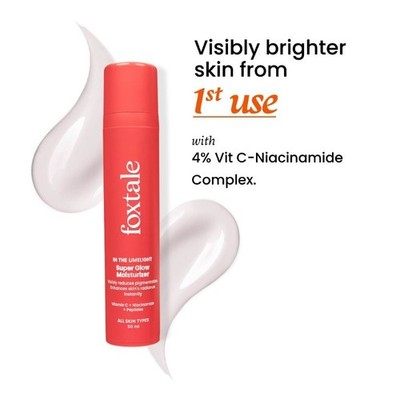 Foxtale Vitamin C Super Glow Moisturizer with Niacinamide 50ml-For All Skin Type