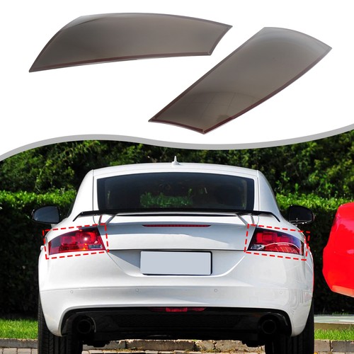 ABS Smoked Black Tail Light Lamp Guard Cover Trim Fits For Audi TT 2008-2014 - Picture 2 of 9
