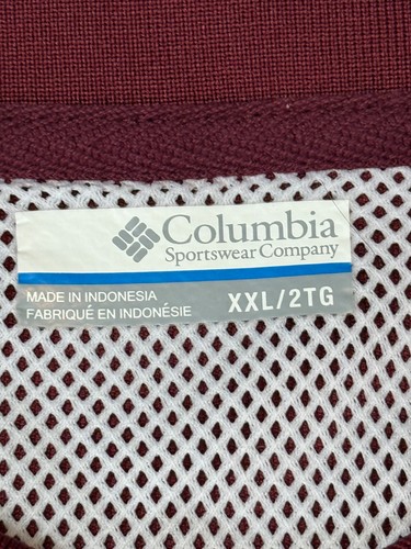 Texas A&M Aggies Columbia Maroon Polo Shirt Mens Sz XXL PFG Omni-Shade Vented - Picture 3 of 10