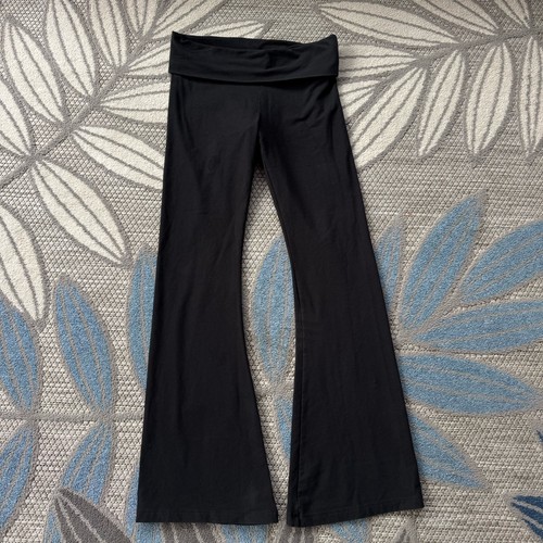 Victoria Secret Pink Originals Cotton Foldover Heart Sequin Flare Pants Size M - Picture 2 of 4