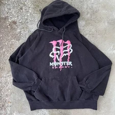 Retro Monster Energy Fox Racing Pink Design Hoodie S-3XL