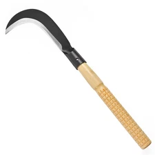 Billhook Sickle Machete Knife,Clearing Sickle,Manganese Steel Blade Hand held...