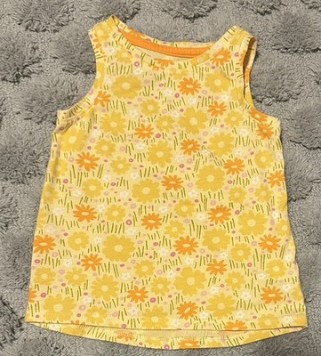 3T Yellow & Orange Flower Tank Top. Cat & Jack. Excellent Condition