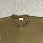 Vintage 80’s Faded Brown US Military Blank Tee Men’s Medium Union Single Stitch
