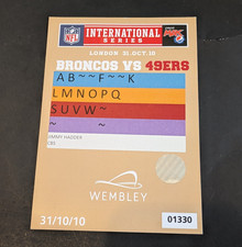 2010 NFL London Broncos vs 49ers Media Pass - Wembley Stadium - Jimmy Hadder CBS