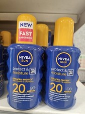 2x NIVEA SUN Protect & Moisture SPF20 | 2x 200ml Fast Ship!!  32.45 per litre