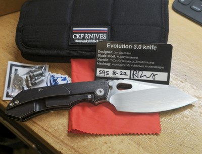 CKF EVO 3.0 Titanium Rotten Designs Custom Knife Factory FAST SHIP