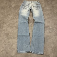 Vintage Y2K Bootcut Jeans XXS Blau Bestickt D...