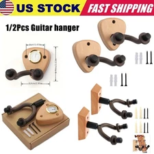 1/2Pcs Guitar Hangers Rack Adjustable Instrument Display Wall Mount Holder Hook