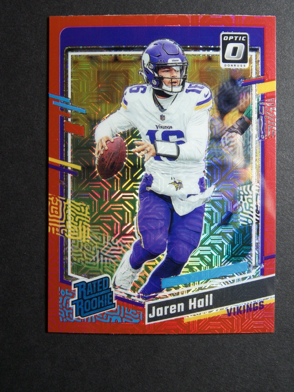 2023 Donruss Optic JAREN HALL Rated Rookie Red Mojo SP #270 RC Minnesota Vikings