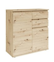 Kommode Wohnzimmerschrank 2 TüRen Schubladen Artisan Eiche Dekor 80 X 84 Cm