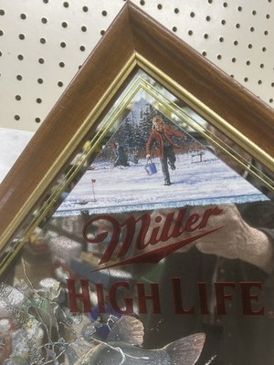 Miller High Life Beer Diamond Wildlife Series Mirror Sign Tip Up