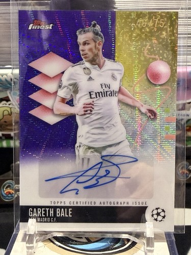 2025-26 Topps Finest UEFA Club Competitions Gareth Bale Auto /75 Purple TZ