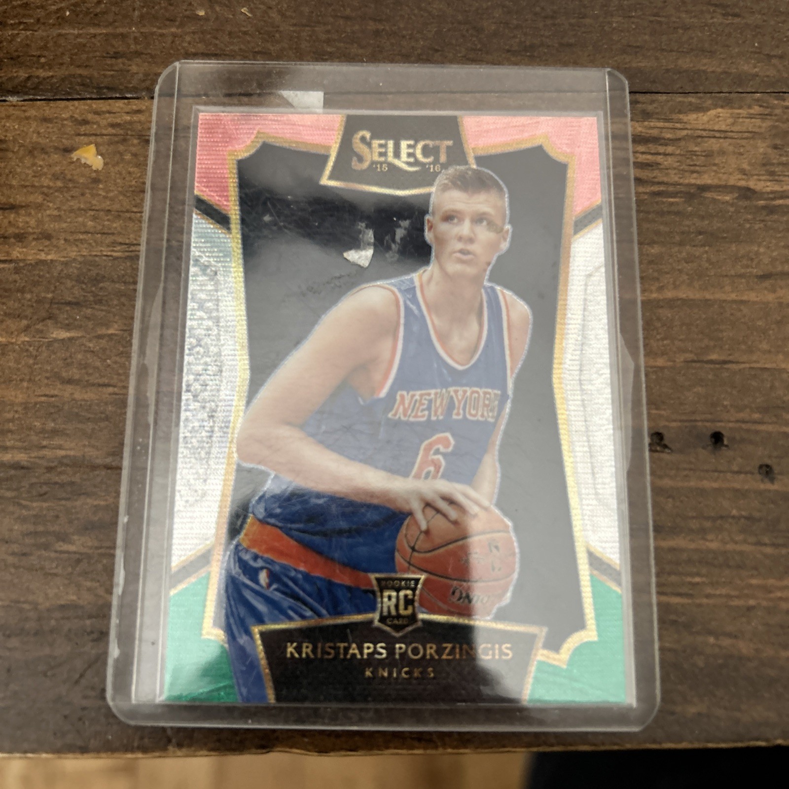 2015-16 Panini Select - Concourse Kristaps Porzingis #17 Tri-Color Prizm (RC)