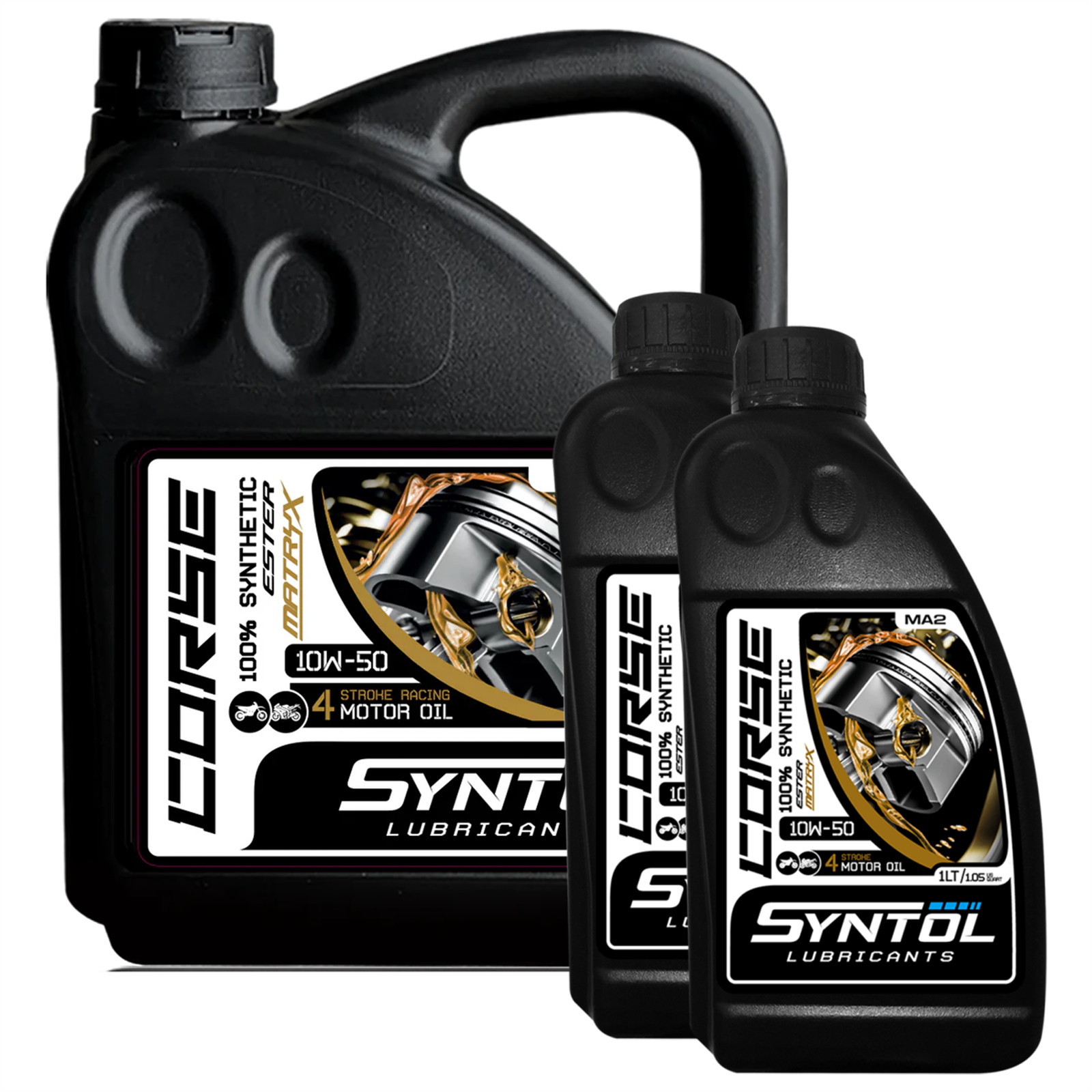 Syntol Corse 4T 10W-50 100% Synthetic Motorcycle Engine Oil 6L