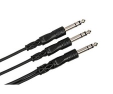 Hosa CYS-105 Y Cable - 1/4-inch TRS Male to Dual 1/4-inch TRS Male - 5 foot