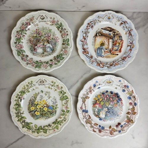 Vintage Royal Doulton Brambly Hedge Four Seasons 8" Plate Jill Barklem 1982 Lot
