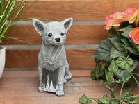 Frostfeste Steinfigur Chihuahua Gartenfigur Steinguss 21 Cm Wetterfest