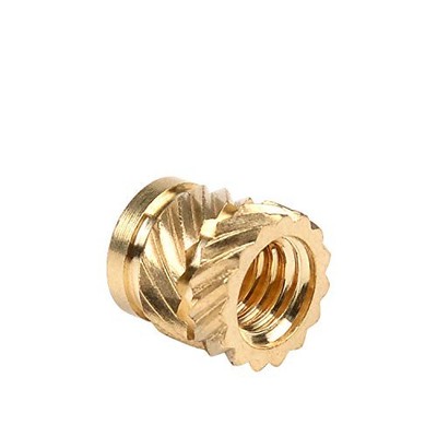 100 PCS M4x4.7mm Brass Threaded Inserts for Plastic Heat Staking OD 6.3mm
