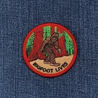 Bigfoot Lives Patch - Embroidered Sasquatch Badge 2.5" (Iron On)