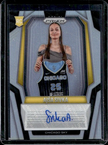 2025 Panini WNBA Prizm Ajsa Sivka Signatures RC Rookie Auto Autograph #SG-AS Sky