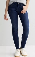 LEVI'S 711 Skinny Jeans Womens 32 Blue Distressed Stretch Denim Mid Rise Pants