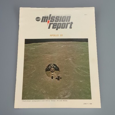 NASA Apollo 10  Mission Report  June 17 1969 Vintage Booklet MR-4