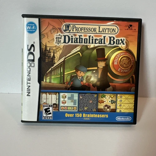 Professor Layton and the Diabolical Box (Nintendo DS, 2009) w/ Box and Manual