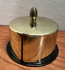 Vintage Brass Postage Stamp Roll Holder - Stamp Dispenser