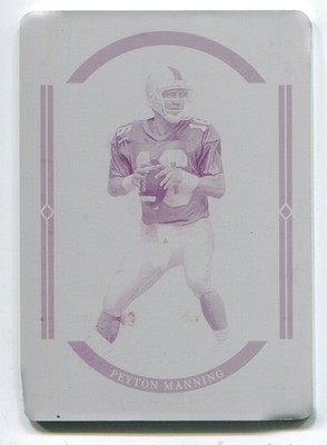 2024 National Treasures Plate Peyton Manning 1/1 Tennessee/Indianapolis Colts