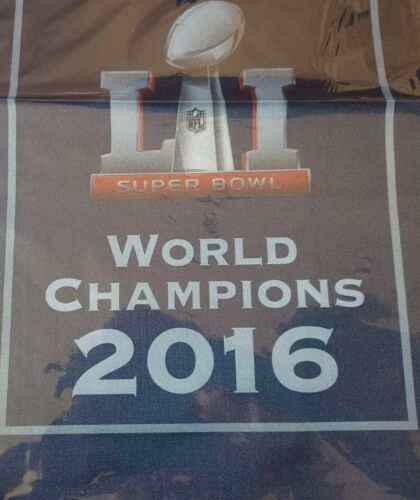 New England Patriots 2016 Super Bowl LVIII Champions Flag Banner! 14.5" X 8.5" - Picture 2 of 5