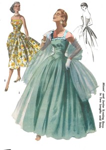 1950s evening gown