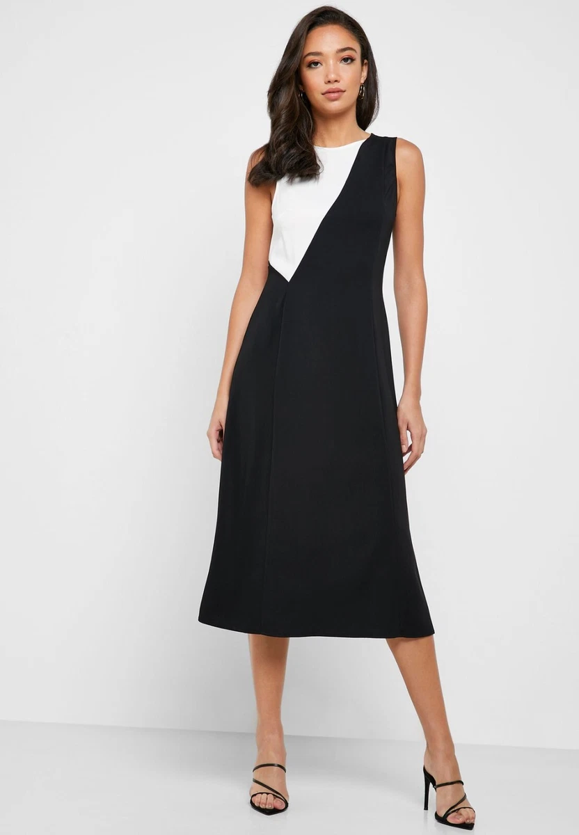Robe Mango évasée - Taille XS - Navy - Viscose Extensible - Neuf Sans étiquettes