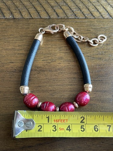 Honora Cranberry Pink Pearl Bronze Bracelet - Picture 4 of 12