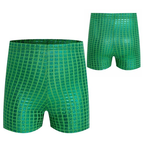 Boys Girls Shorts Metallic Bottom Lightweight Hot Pants Plaid Costume Child - Picture 46 of 61